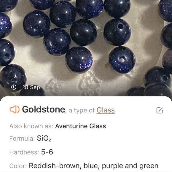 Dark Blue Goldstone Bronze Link Adjustable Short Necklace w/ Fortune Cat Charm - Picture 14 of 15